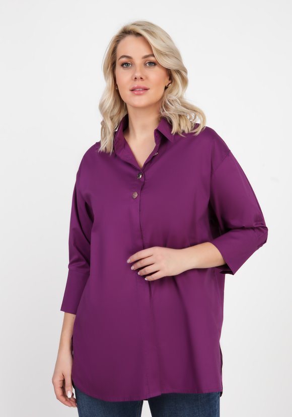 Блуза свободная на супатной застежке шир.  580, рис. 1