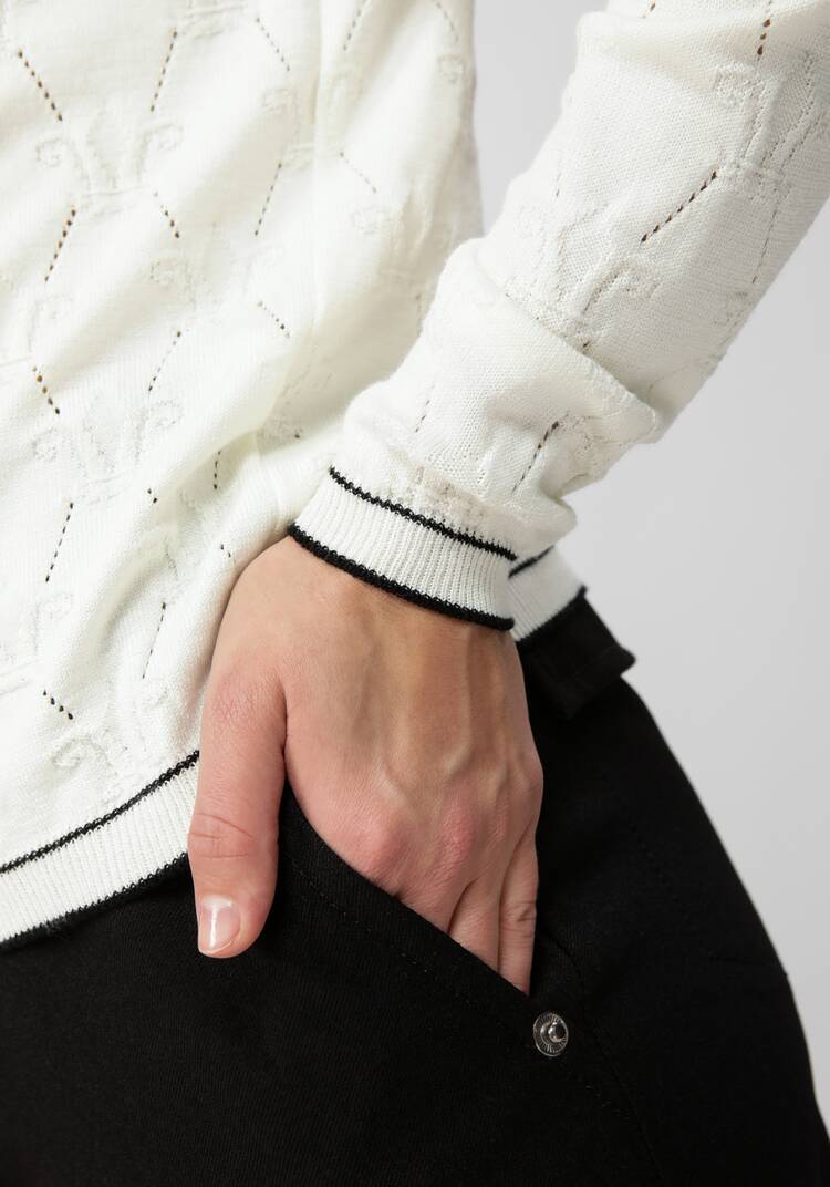 Джемпер с фактурным принтом шир.  750, рис. 13