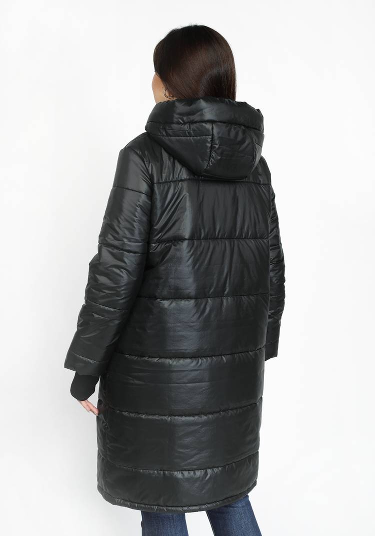 Пальто стеганое с трикотажными манжетами шир.  750, рис. 6