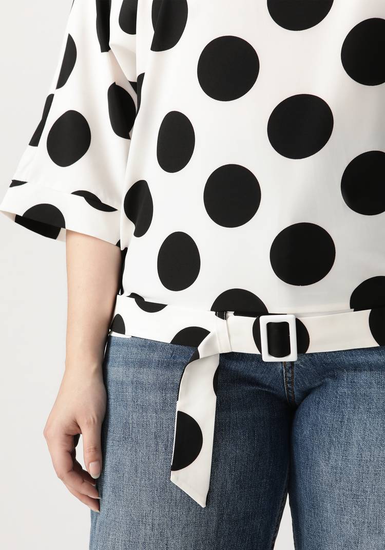 Блуза женская в горох Мадина шир.  750, рис. 4