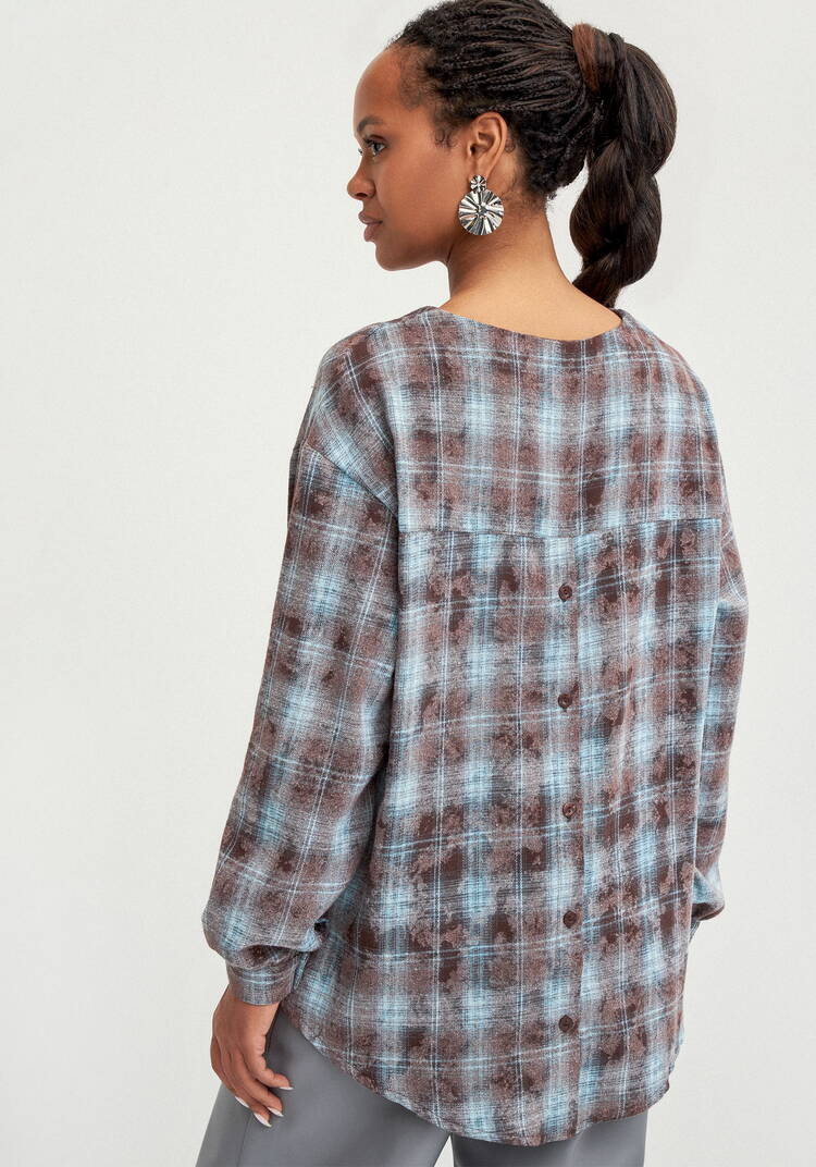 Блуза с застёжкой на спинке шир.  750, рис. 3