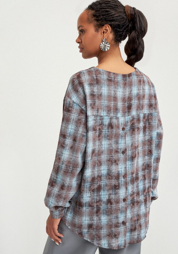 Блуза с застёжкой на спинке шир.  580, рис. 3