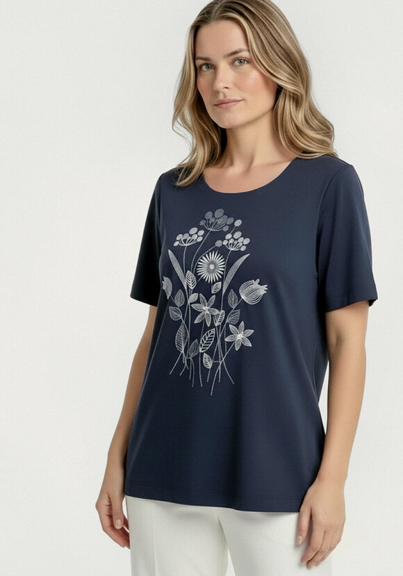 Блуза с принтом из льна шир.  580, рис. 8