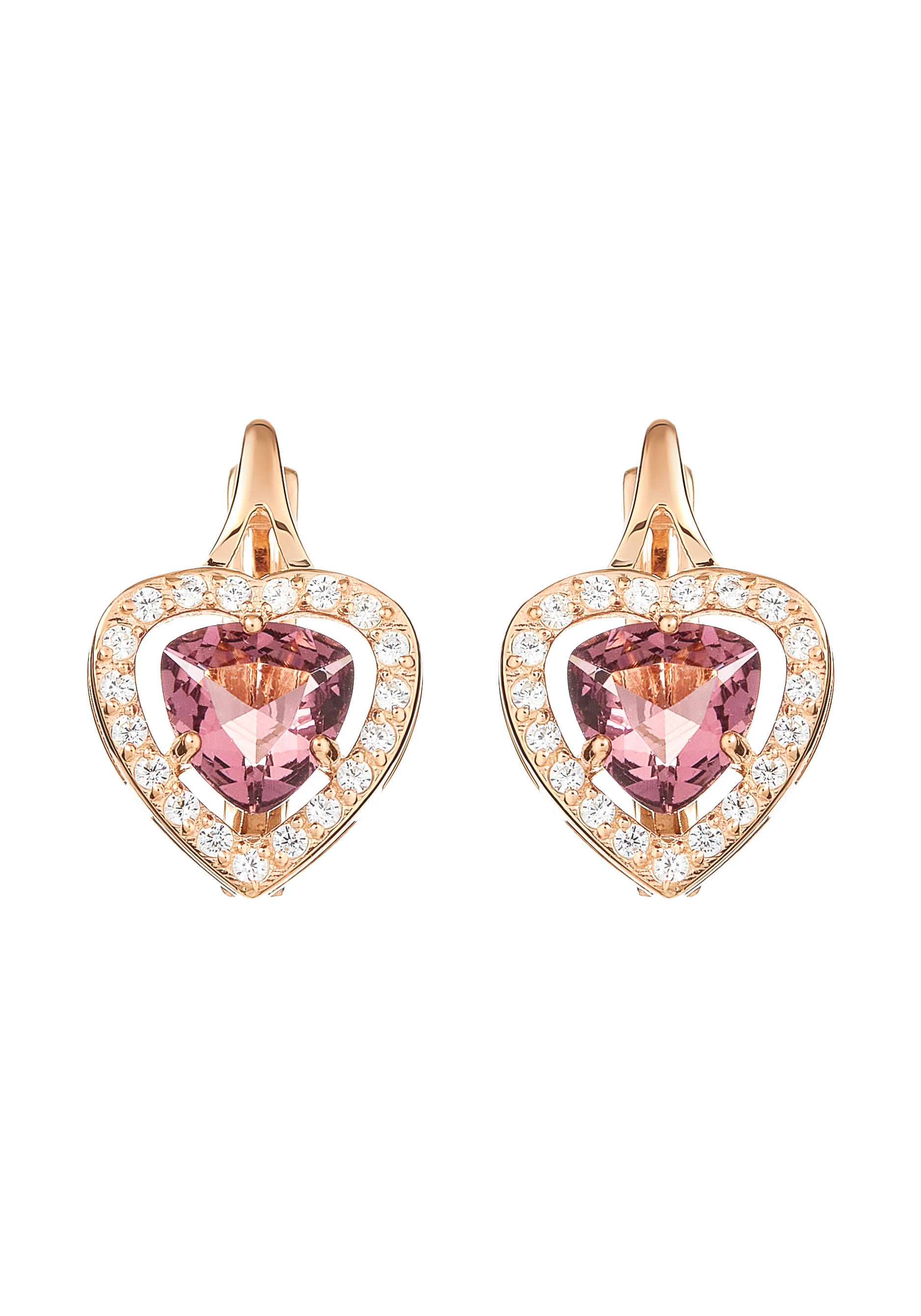 

Серьги серебряные "Любовь", Розовый