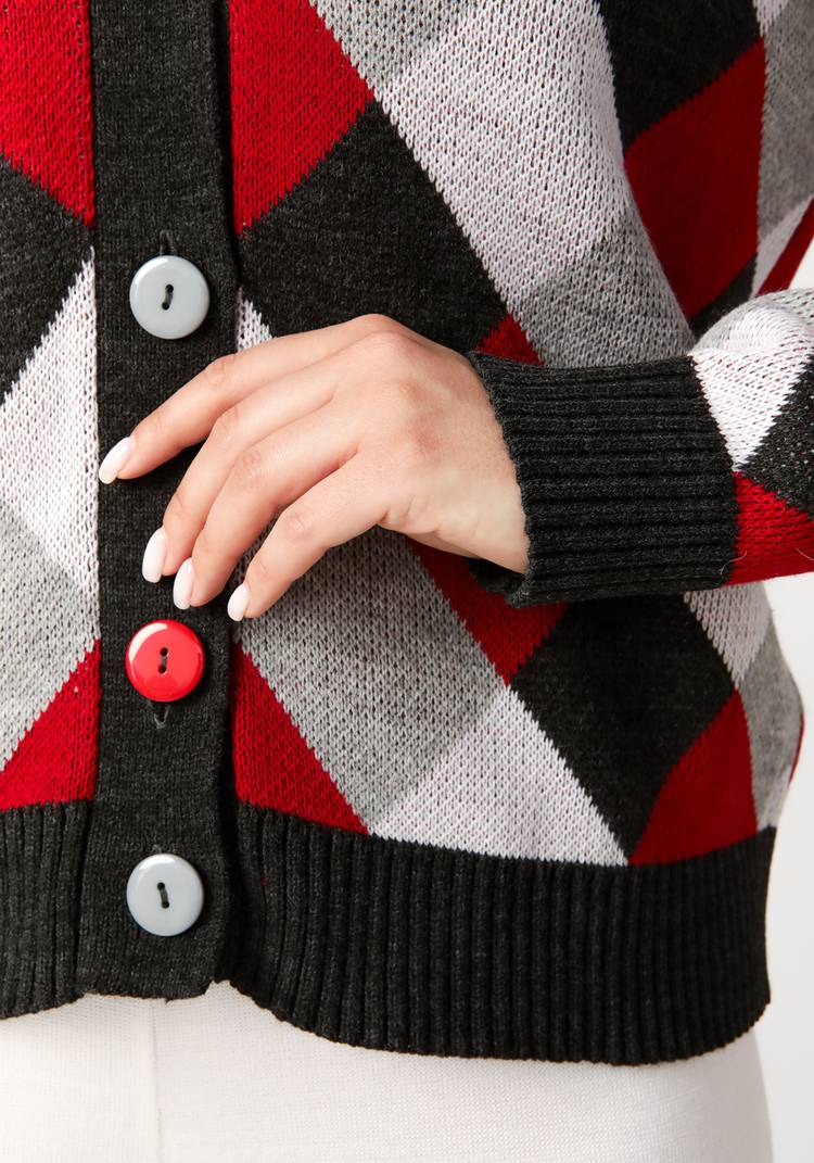 Кардиган Яркие ромбы шир.  750, рис. 47