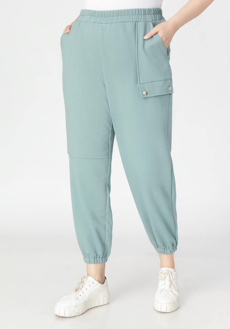 Брюки свободные на резинке с карманами шир.  750, рис. 5