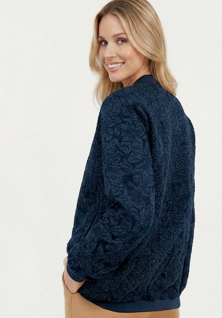 Бомбер из ткани с жаккардовым узором шир.  750, рис. 3