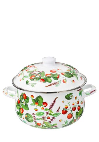 Эмалированная кастрюля с крышкой