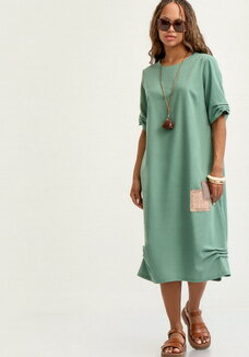 Платье изо льна свободного кроя