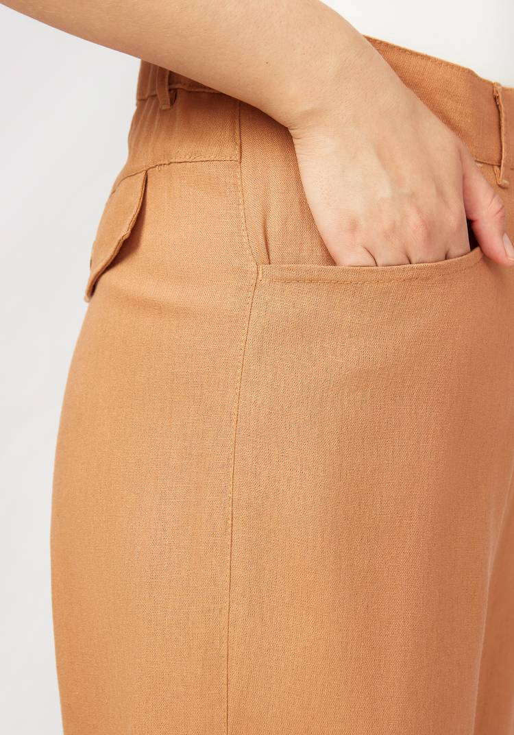 Брюки палаццо из льняной ткани шир.  750, рис. 11