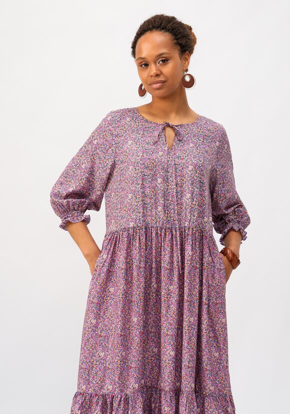 Платье с ярусами из штапеля шир.  580, рис. 25