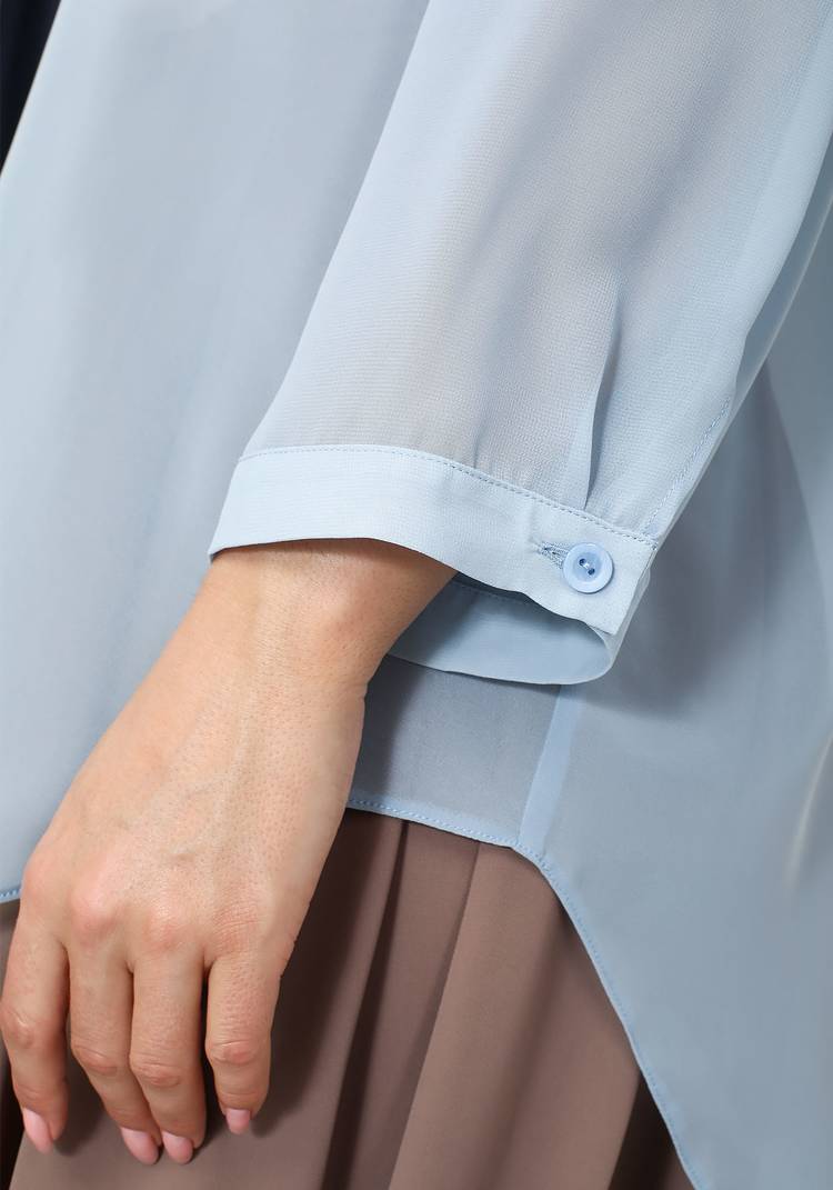 Блуза шифоновая с длинными рукавами шир.  750, рис. 12