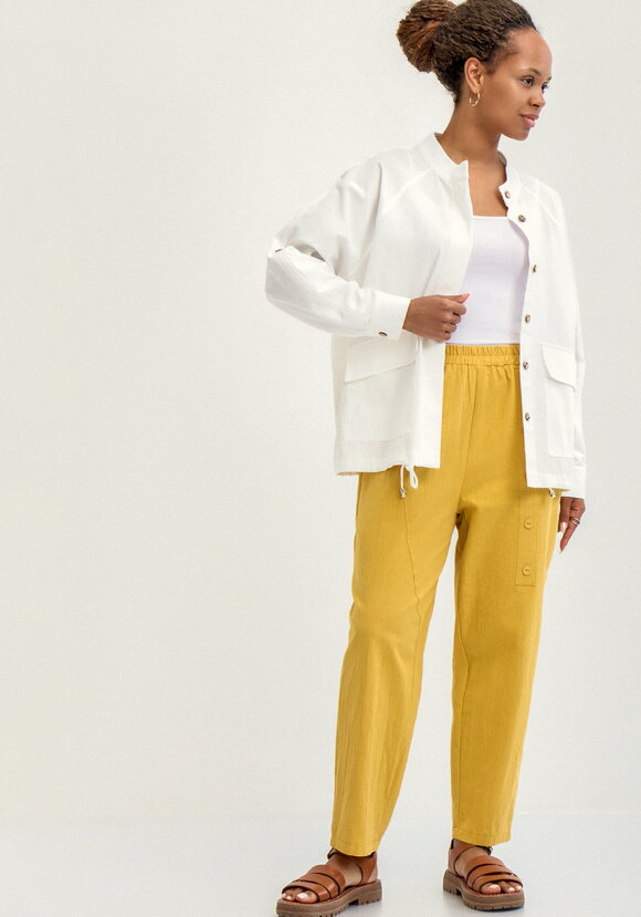 Брюки с декоративной планкой и карманами шир.  580, рис. 33