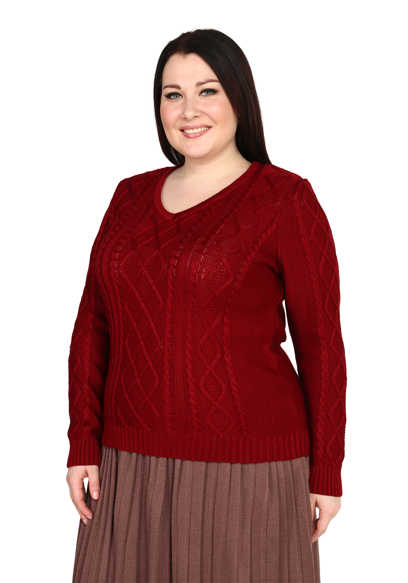 Пуловер  "Вечная Любовь" Ariadna, размер 48, цвет красный - фото 1