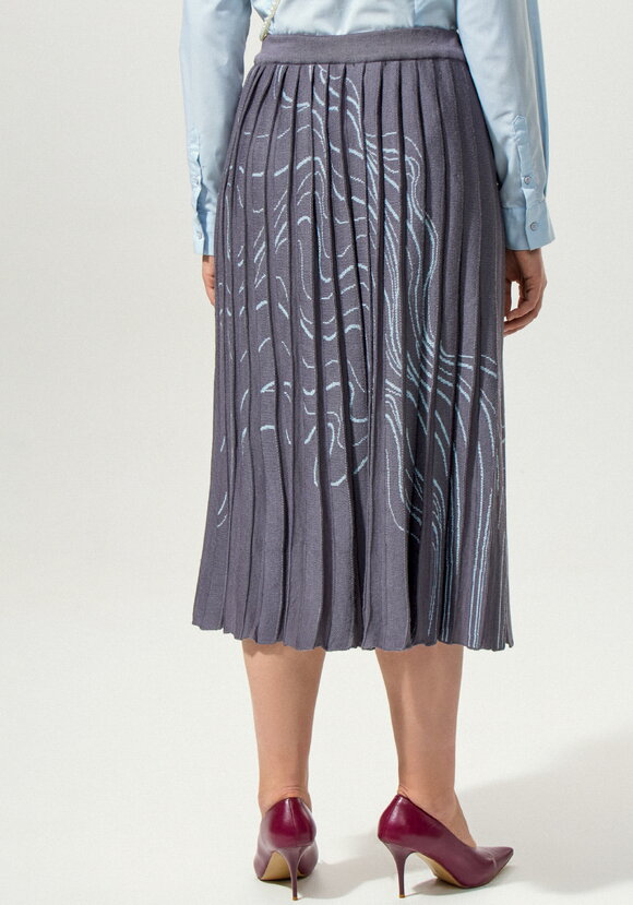 Юбка плиссе с абстрактным рисунком шир.  580, рис. 6