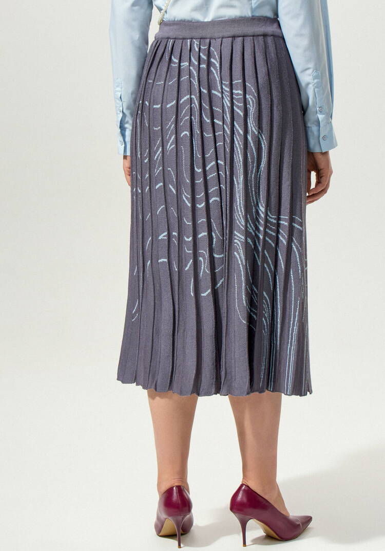 Юбка плиссе с абстрактным рисунком шир.  750, рис. 6