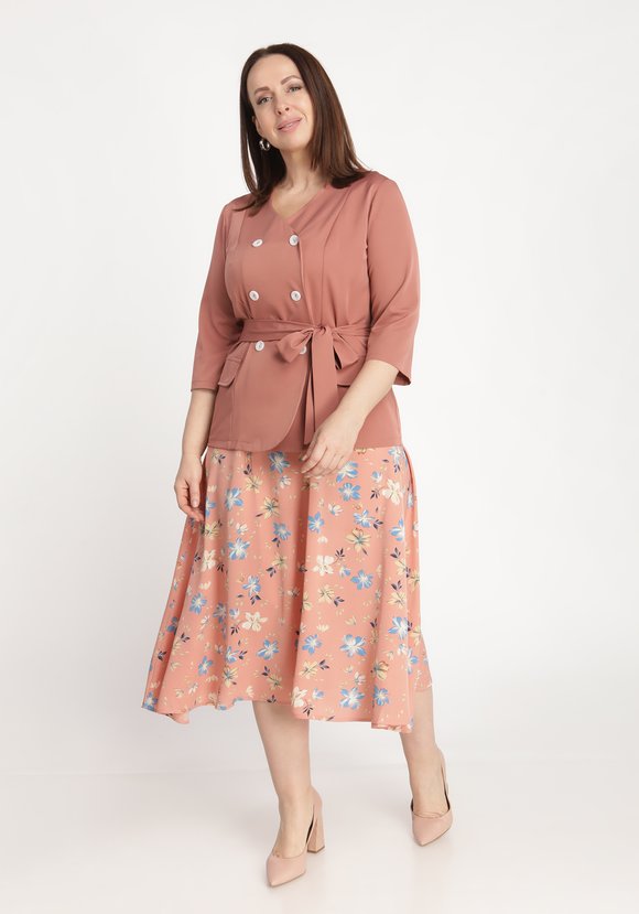 Костюм двойка: жакет и юбка шир.  580, рис. 14