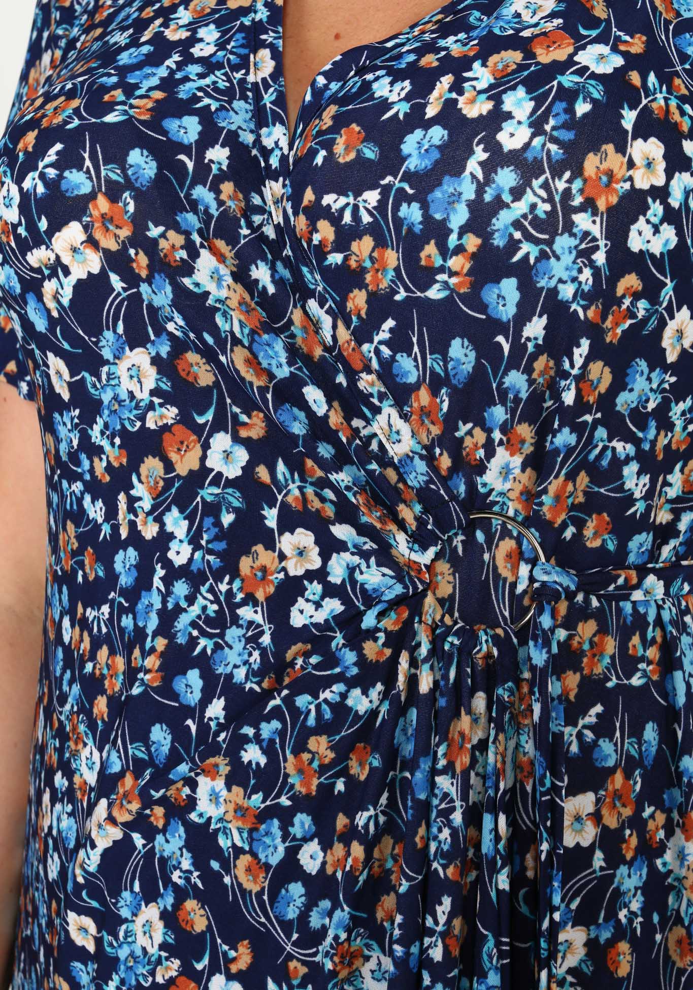 Платье с регулируемой посадкой приталенное Bianka Modeno, размер 48, цвет синий - фото 4