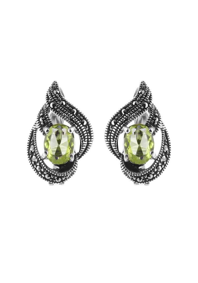 Серебряные серьги  Лаура шир.  750, рис. 1