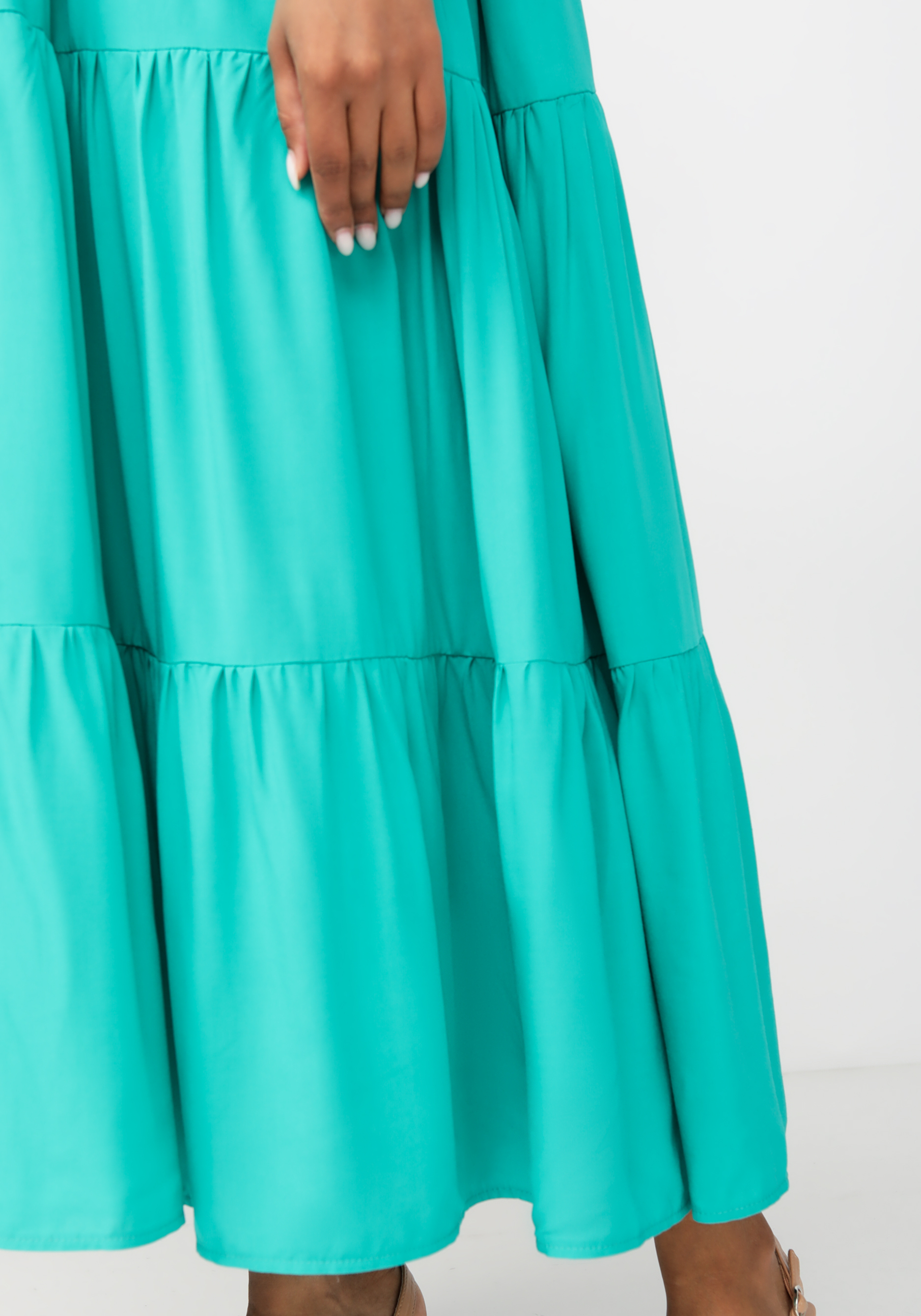 Платье рубашка на пуговицах свободного кроя Bianka Modeno, цвет фиолетовый, размер 50 - фото 9
