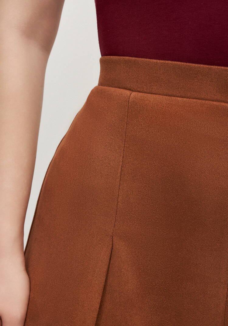 Юбка замшевая с ажурным узором Агата шир.  750, рис. 5