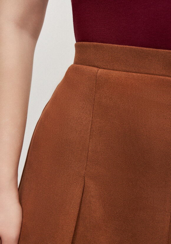 Юбка замшевая с ажурным узором Агата шир.  580, рис. 5