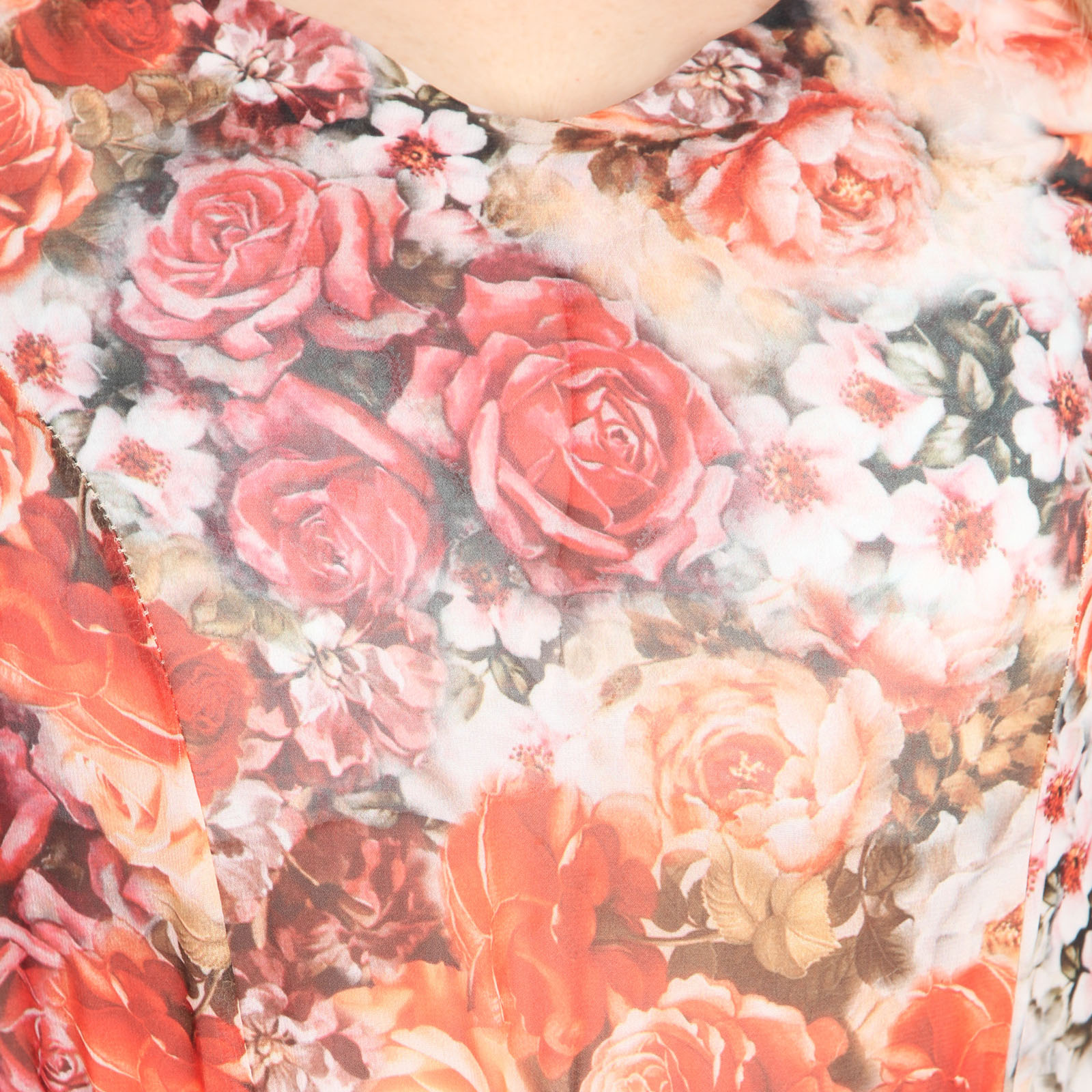Платье из шифона с принтом «Цветочная симфония» Bianka Modeno, размер 58 - фото 5