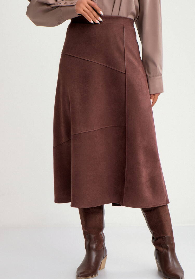 Юбка с конструктивными отстрочками шир.  750, рис. 16