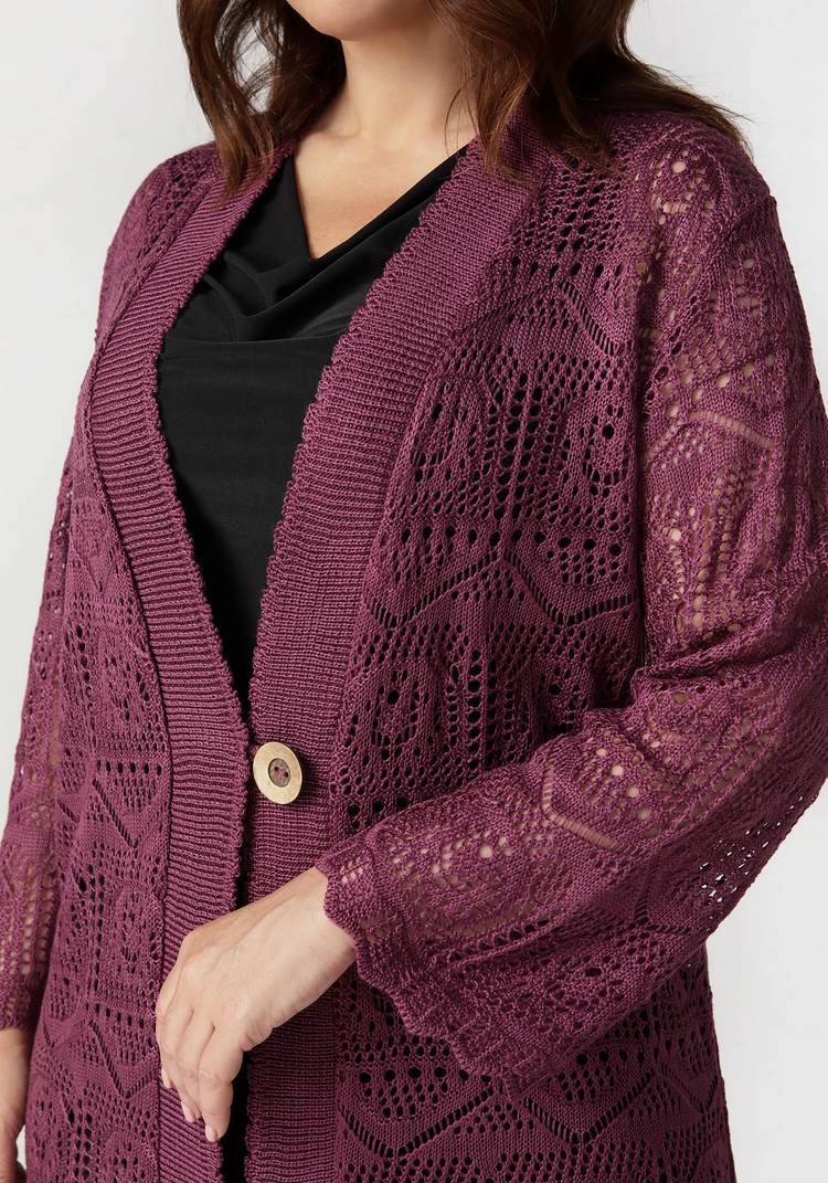 Кардиган Ажурное мгновение шир.  750, рис. 9