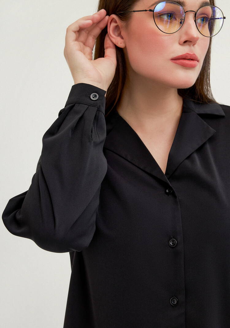 Блуза с отложным воротником с пуговицами шир.  750, рис. 22