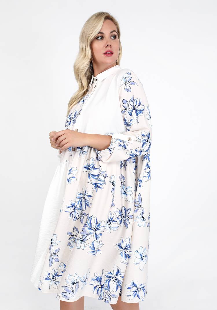 Платье из комбинированных тканей шир.  750, рис. 8