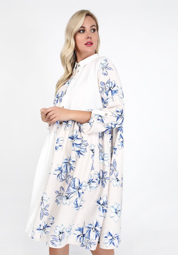 Платье из комбинированных тканей шир.  580, рис. 8