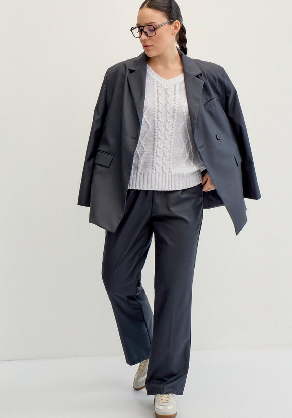 Джемпер женский с рисунком косы и араны шир.  580, рис. 9