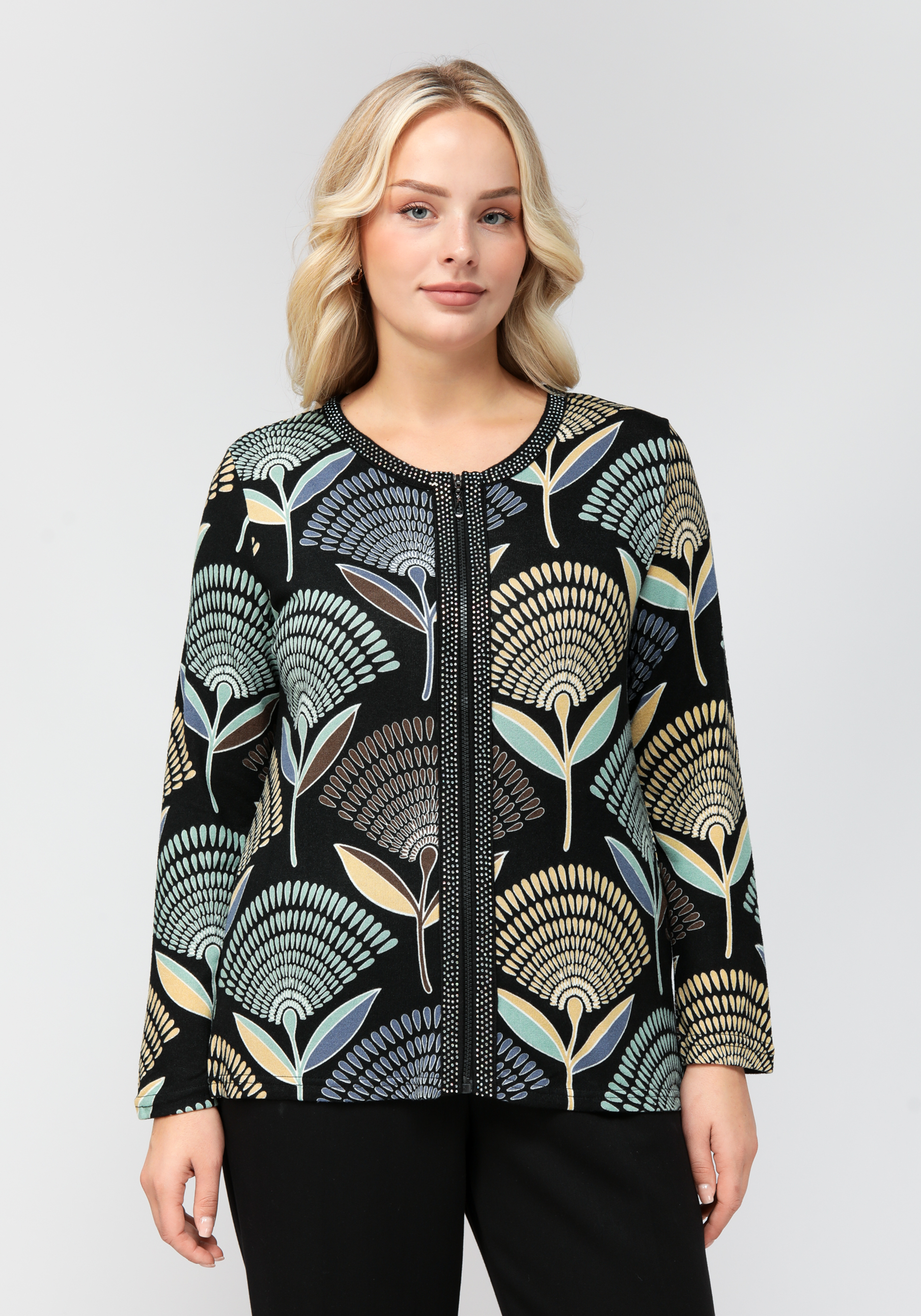 Блуза "Амис" Zolinger, размер 50, цвет черный - фото 10