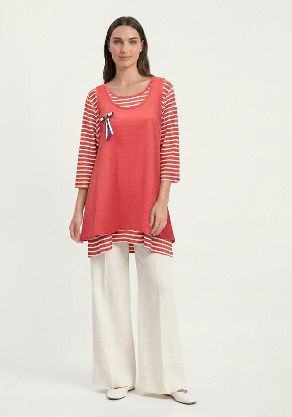 Комплект из блузы в полоску и топа шир.  580, рис. 2