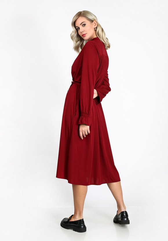 Платье свободного кроя с поясом в комплекте шир.  580, рис. 7