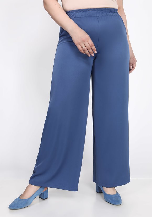 Брюки широкого кроя на резинке шир.  580, рис. 1