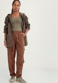 Брюки бананы вельветовые на резинке