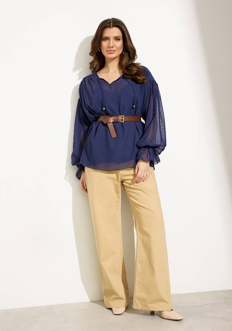 Блуза из фактурного шифона шир.  750, рис. 11