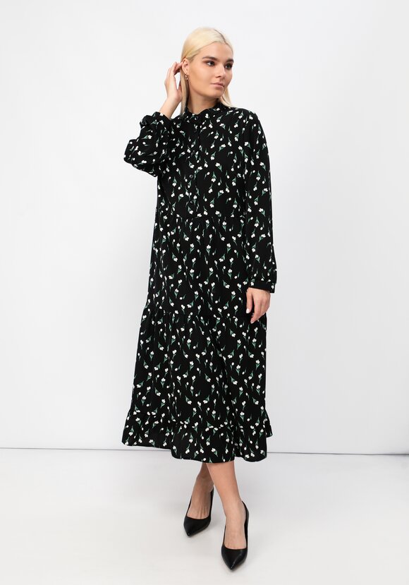 Платье отрезное свободного кроя шир.  580, рис. 11