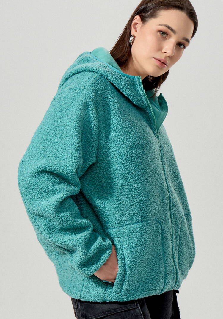 Куртка в стиле тедди с капюшоном шир.  750, рис. 23