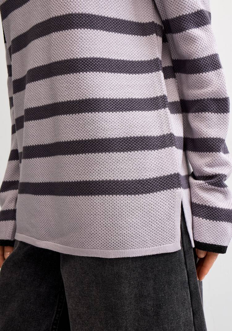 Джемпер в полоску с метанитью шир.  750, рис. 17
