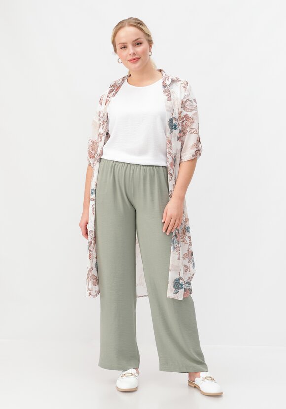 Брюки палаццо на резинке шир.  580, рис. 37