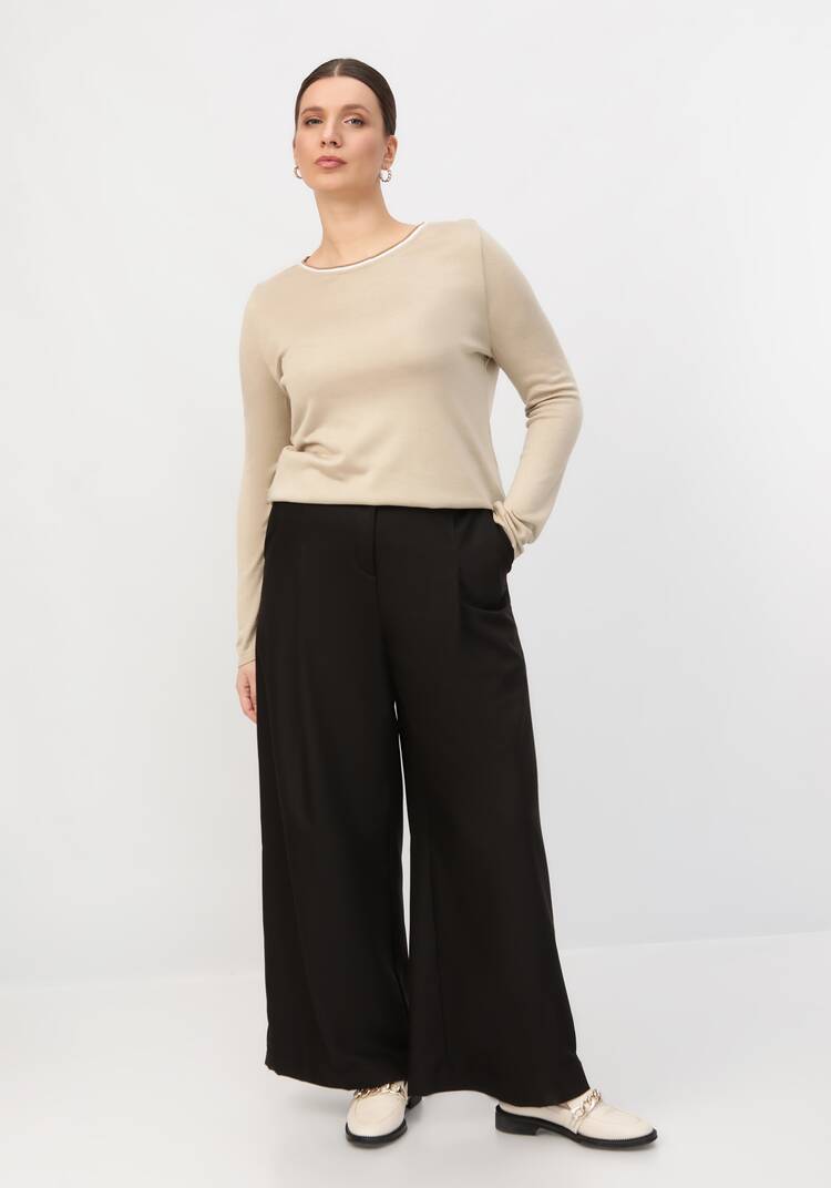 Джемпер с контрастной окантовкой горловины шир.  750, рис. 15