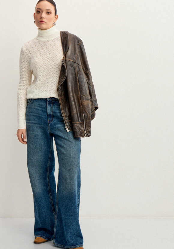 Свитер ажурный шир.  580, рис. 2