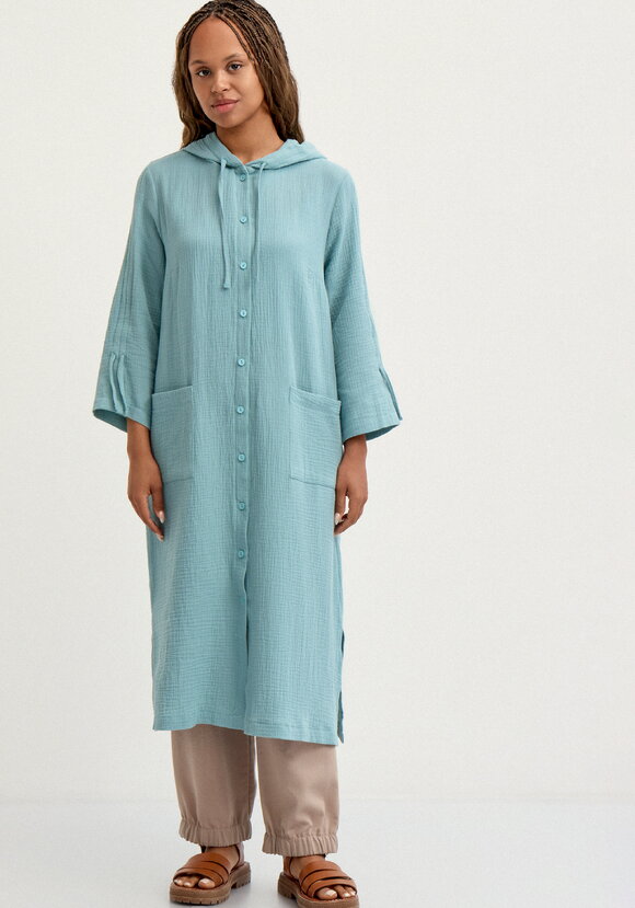 Пыльник с капюшоном свободного силуэта шир.  580, рис. 22