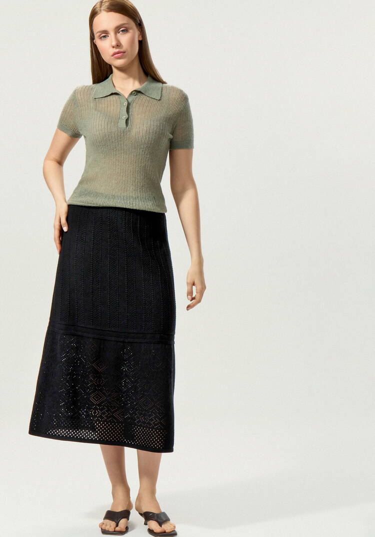 Юбка А-силуэта с каскадным рисунком шир.  750, рис. 15