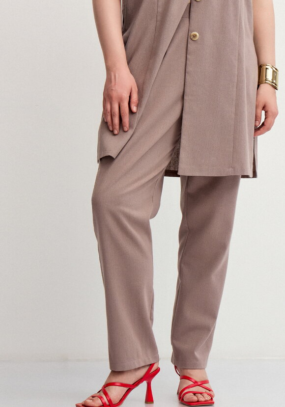 Брюки изо льна длиной 7/8 шир.  580, рис. 2