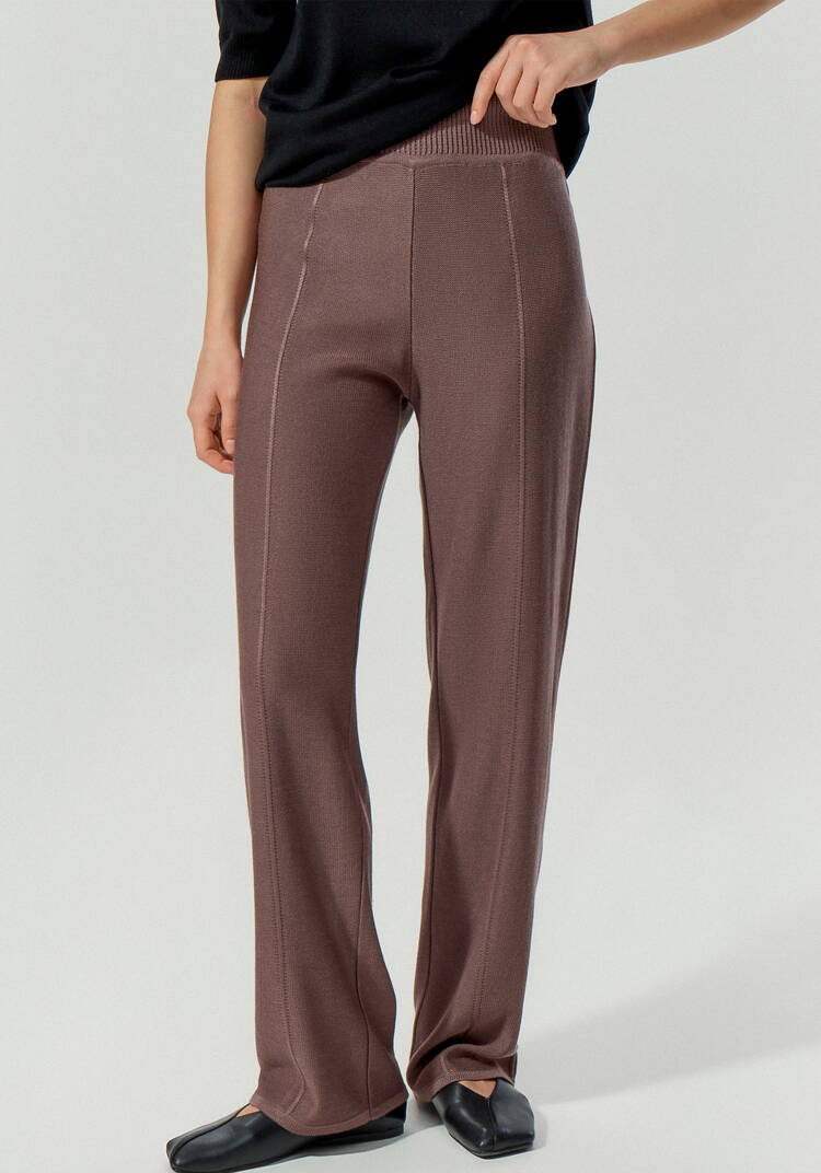 Брюки прямые вязаные со стрелкой шир.  750, рис. 4