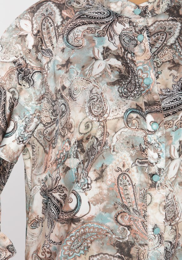 Блуза с воланами на рукавах шир.  580, рис. 3